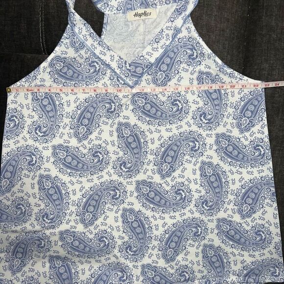 Haptics Blue & White Paisley Tank‎ (No size tag) - Picture 7 of 10